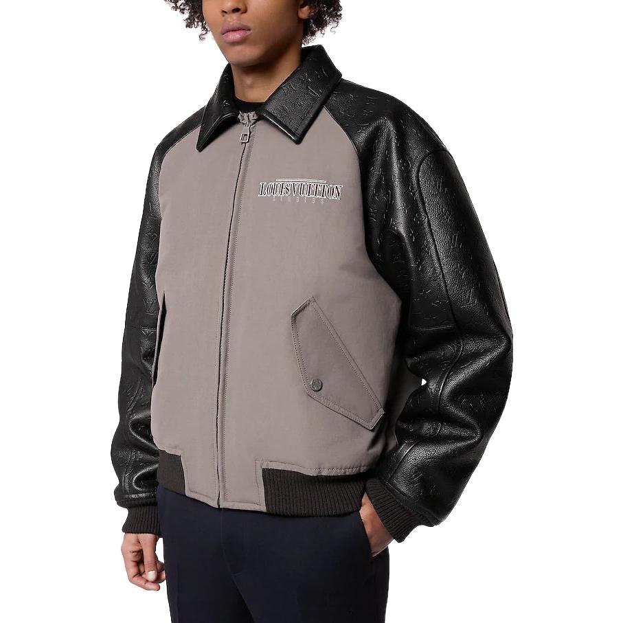 Lookbook 路易威登 FW23 灰色壓印Logo長袖外套 1ABZKG