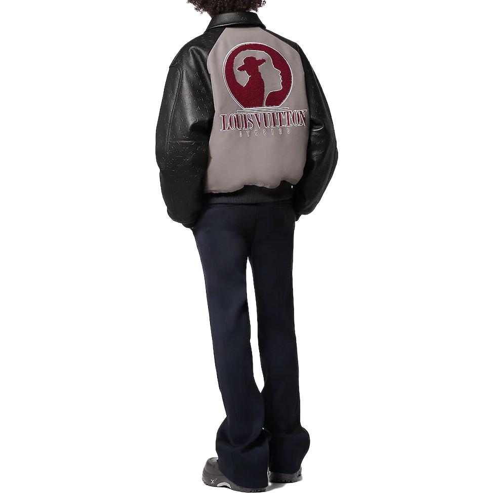 Shop 路易威登 FW23 灰色壓印Logo長袖外套 1ABZKG