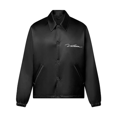 Louis Vuitton FW23 Logo Embroidered Casual Jacket Black - 1ABZG3