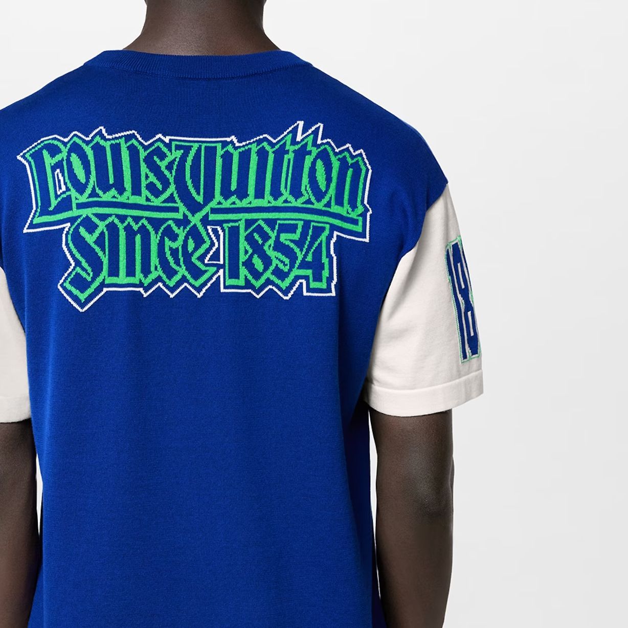 LOUIS VUITTON FW23 Logo Embroidered Casual T-Shirt Blue Men 1ABXYO 圖 7