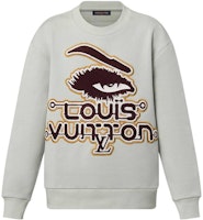 Order LOUIS VUITTON FW23 Logo Embroidered Crewneck Sweatshirt Light Green Mens. 1ABYJU