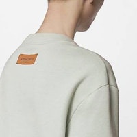 Details for LOUIS VUITTON FW23 Logo Embroidered Crewneck Sweatshirt Light Green Mens. 1ABYJU