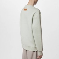 Sizing LOUIS VUITTON FW23 Logo Embroidered Crewneck Sweatshirt Light Green Mens. 1ABYJU