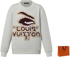 Cheap LOUIS VUITTON FW23 Logo Embroidered Crewneck Sweatshirt Light Green Mens. 1ABYJU