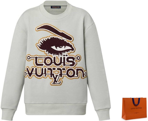 LOUIS VUITTON FW23 Logo Crewneck Sweatshirt Hijau Muda Lelaki. 1ABYJU Cheap LOUIS VUITTON FW23 Logo Crewneck Sweatshirt Hijau Muda Lelaki. 1ABYJU