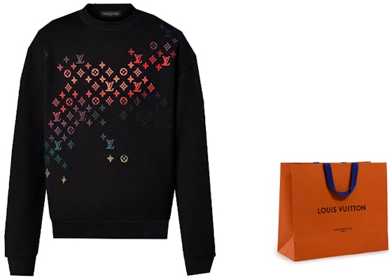 LOUIS VUITTON FW23 Sweater Rajut Logo Bordir Hitam Pria 1AFB69 Lookbook LOUIS VUITTON FW23 Sweater Rajut Logo Bordir Hitam Pria 1AFB69