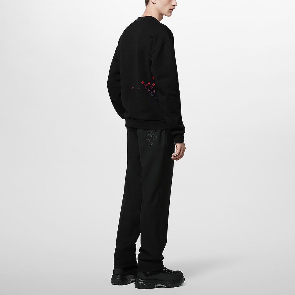 Purchase LOUIS VUITTON FW23 Logo Jalur Kemeja Rajut Hitam Lelaki. 1AFB69