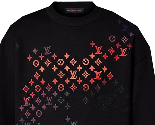 LOUIS VUITTON FW23 Sweater Rajut Logo Bordir Hitam Pria 1AFB69 Cheap LOUIS VUITTON FW23 Sweater Rajut Logo Bordir Hitam Pria 1AFB69