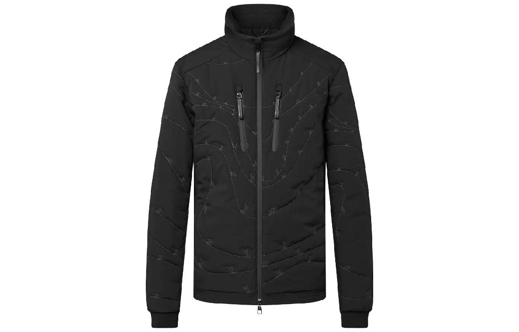 Louis Vuitton FW23 Logo Embroidered Thickened Zip Jacket Black () 1AF803