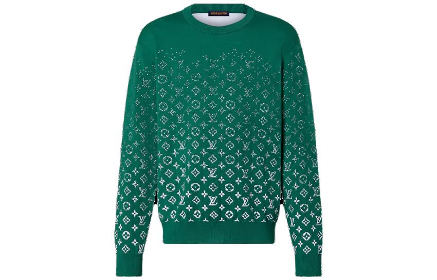 LOUIS VUITTON FW23 Logo Gradient Crewneck Long Sleeve Sweatshirt Green Men’s 1ABIYO