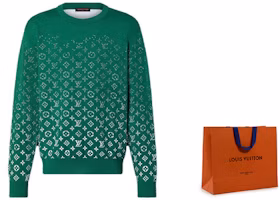Lookbook LOUIS VUITTON FW23 Logo Gradient Crewneck Long Sleeve Sweatshirt Green Men’s 1ABIYO