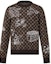 Buy LOUIS VUITTON FW23 Logo Graffiti Knit Crewneck Coklat Lengan Panjang. 1ABXYW