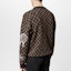 Purchase LOUIS VUITTON FW23 Logo Graffiti Knit Crewneck Coklat Lengan Panjang. 1ABXYW
