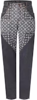 LOUIS VUITTON FW23 Logo Print Asymmetrical Cut Casual Jeans Black Menswear 1ABYEA LOUIS VUITTON FW23 Logo Print Asymmetrical Cut Casual Jeans Black Menswear 1ABYEA