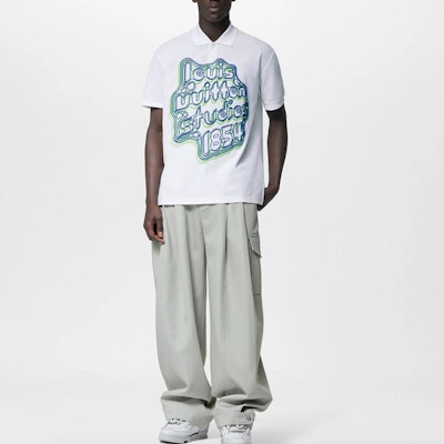 路易威登 FW23 男士白色标志印花休闲 POLO 衫. 1ABY09 Purchase 路易威登 FW23 男士白色标志印花休闲 POLO 衫. 1ABY09