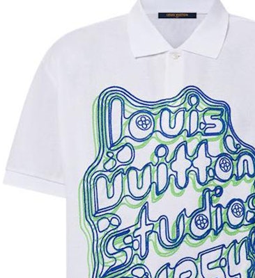 路易威登 FW23 男士白色标志印花休闲 POLO 衫. 1ABY09 Details for 路易威登 FW23 男士白色标志印花休闲 POLO 衫. 1ABY09