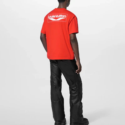 路易威登 FW23 橙色短袖圆领logo印花T恤 男款 1AFAZQ Shop 路易威登 FW23 橙色短袖圆领logo印花T恤 男款 1AFAZQ
