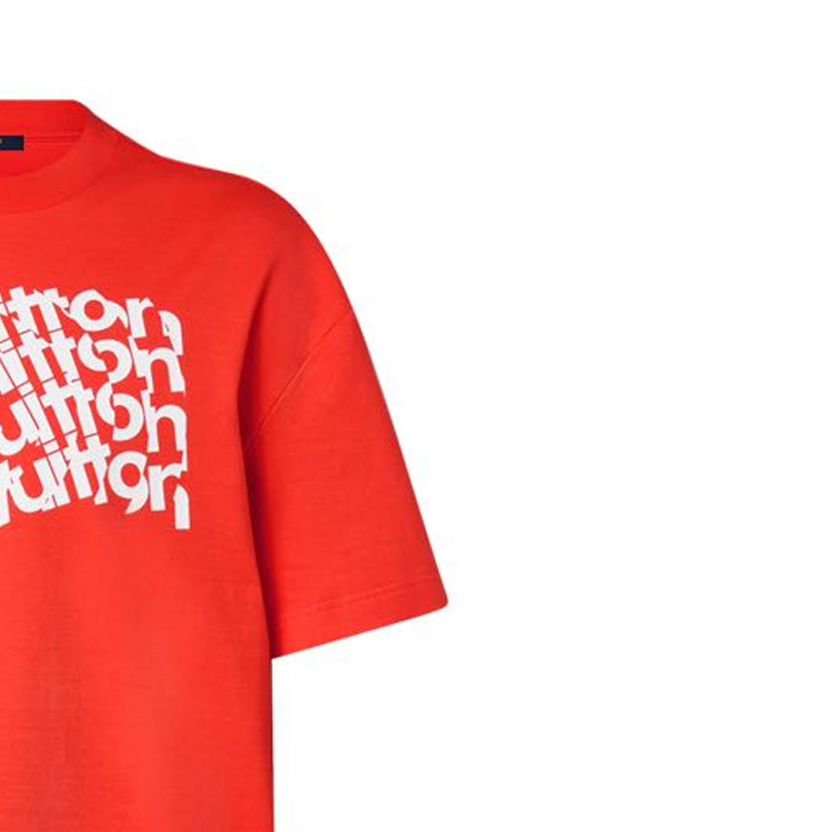 LOUIS VUITTON FW23 Logo Print Orange Crewneck Short Sleeve T-Shirt Men 1AFAZQ 圖 7