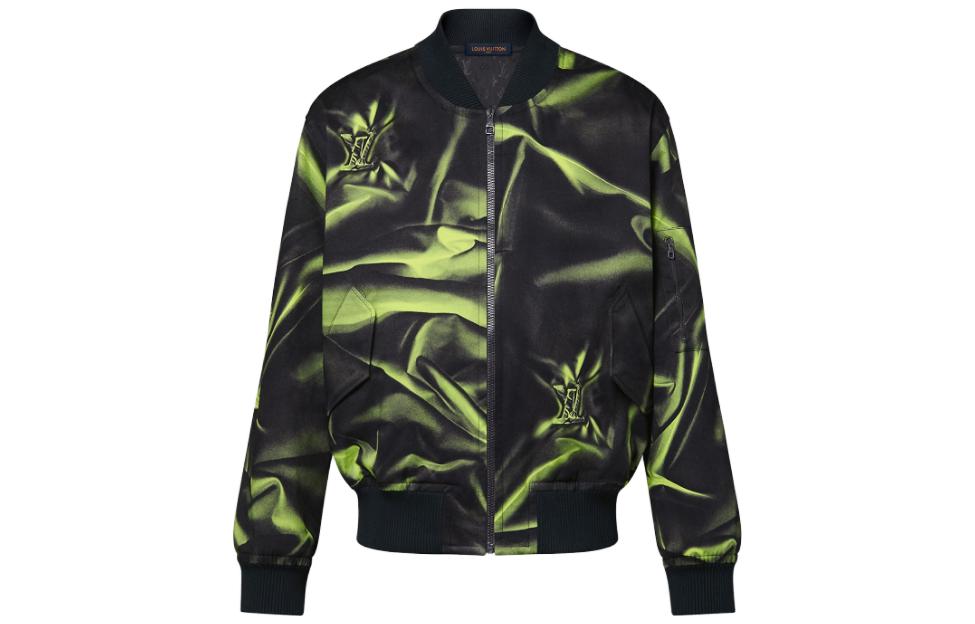 LOUIS VUITTON FW23 Logo Printed Long Sleeve Jacket  - Fennel Green 1ABJGY