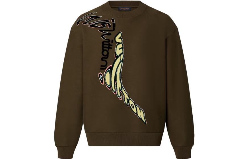Louis Vuitton FW23 Logo Pullover Sweatshirt Brown 1ABJ2O