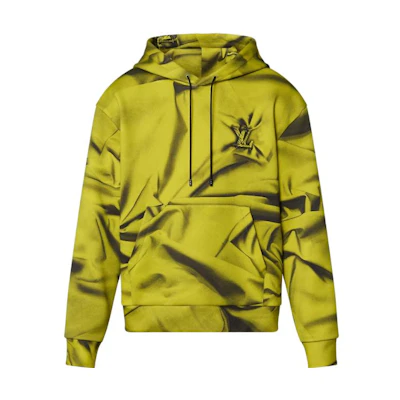 LOUIS VUITTON FW23 Logo Spray Effect Hoodie Anise Green. 1ABJF6