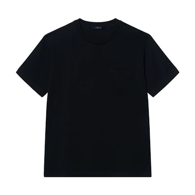 LOUIS VUITTON FW23 Monochrome Pocket Crewneck T-Shirt Black Mens 1AFBAO