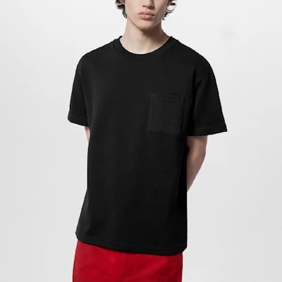 ルイヴィトン FW23 モノクローム ポケット付きクルーネックTシャツ ブラック メンズ 1AFBAO Purchase ルイヴィトン FW23 モノクローム ポケット付きクルーネックTシャツ ブラック メンズ 1AFBAO