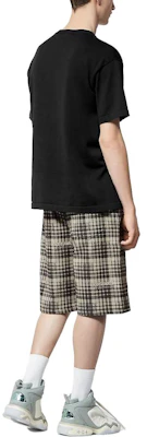 ルイヴィトン FW23 モノグラム クルーネック 半袖 ブラック Tシャツ ホワイトプリント. 1ABY17 1
