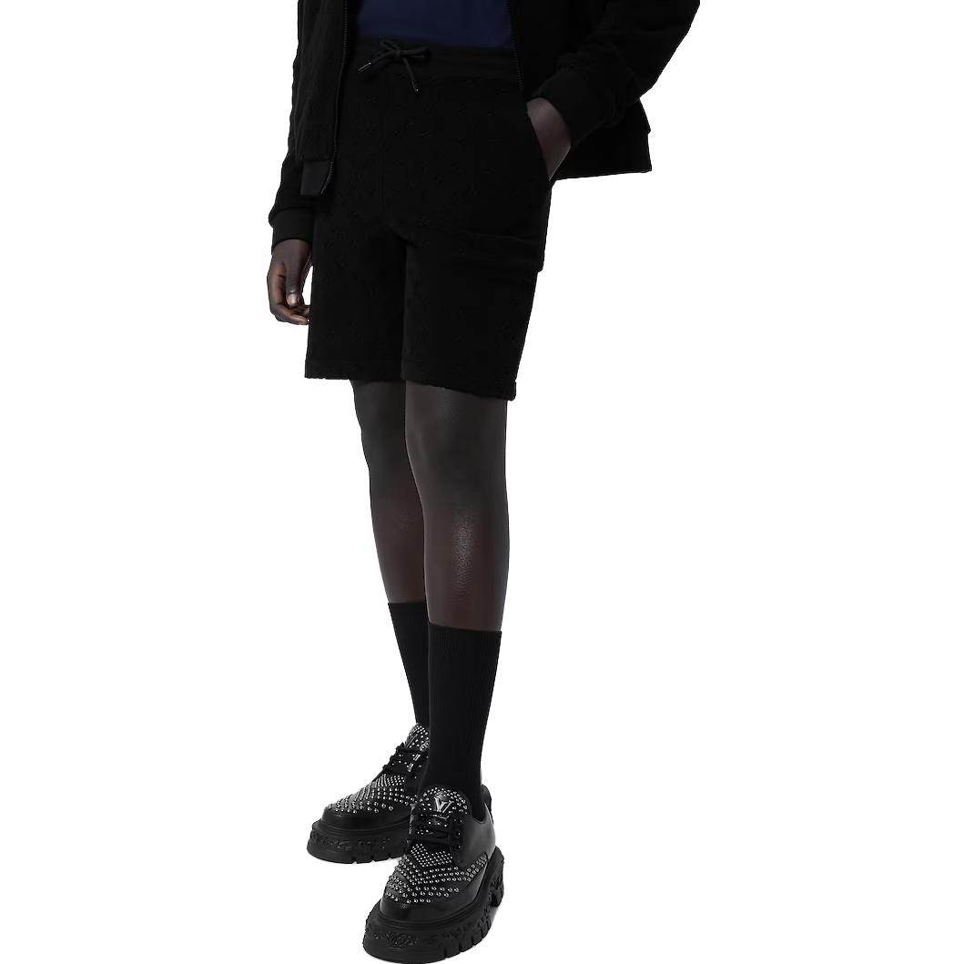 LOUIS VUITTON FW23 Monogram Embossed Drawstring Shorts Black Menswear Casual. 1ABJ9X 圖 7