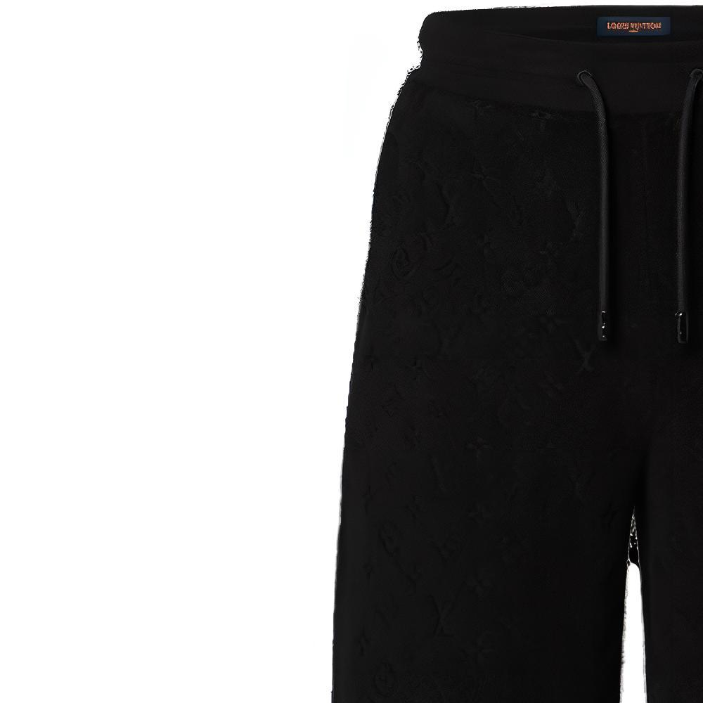 LOUIS VUITTON FW23 Monogram Embossed Drawstring Shorts Black Menswear Casual. 1ABJ9X 圖 8