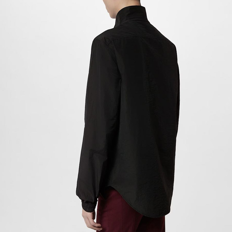 Shop 루이비통 FW23 모노그램 하프집 하이넥 긴팔 셔츠 블랙 1ABY2M