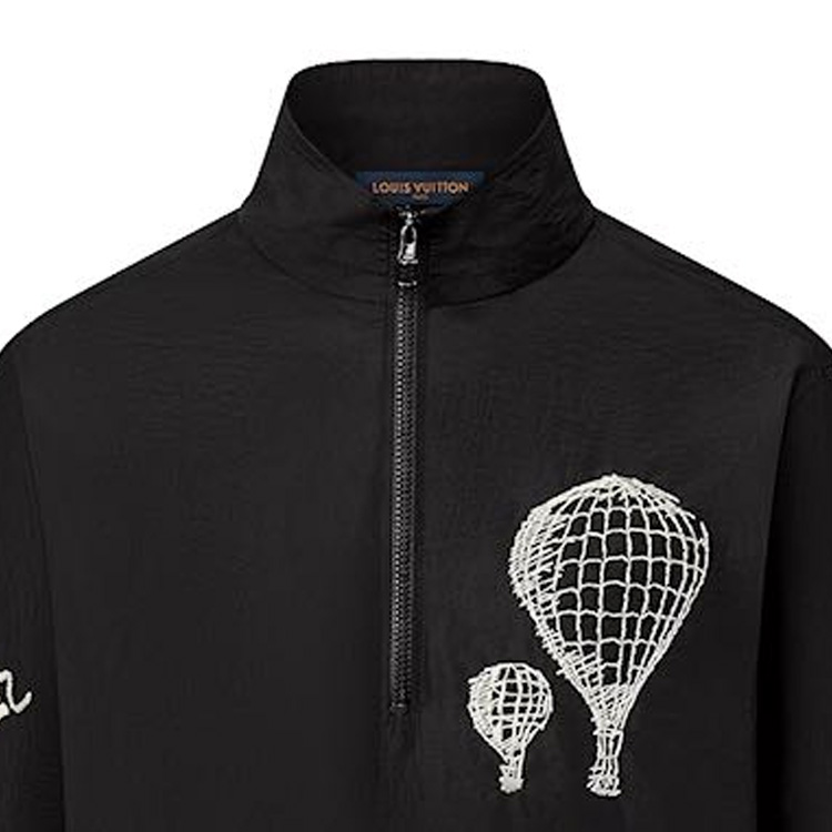 Details for 루이비통 FW23 모노그램 하프집 하이넥 긴팔 셔츠 블랙 1ABY2M