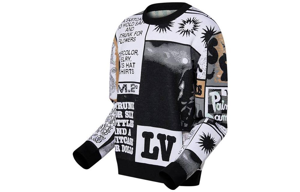 LOUIS VUITTON FW23 Monogram Jacquard Crewneck Sweater Men Multicolor. 1AFAOT 圖 4