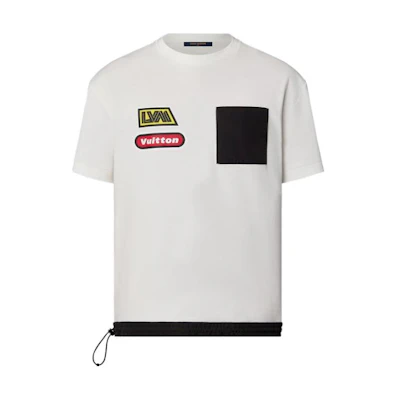 LOUIS VUITTON FW23 Monogram Pocket Print Short Sleeve T-Shirt White 1ABJ29