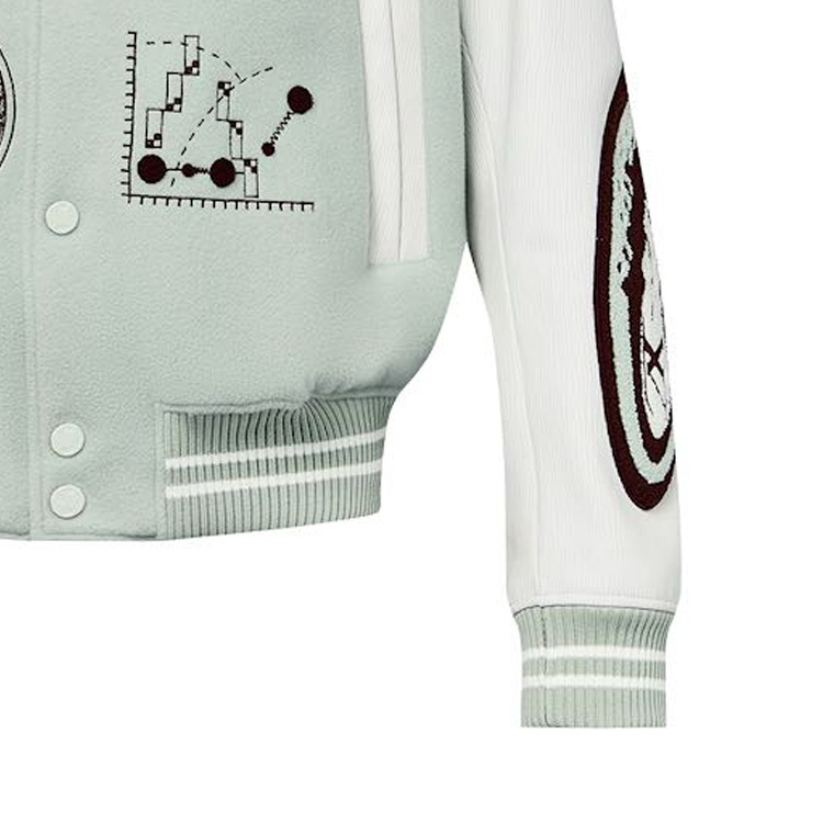 Purchase LOUIS VUITTON FW23 Jaket Besbol Hijau Monogram Cetakan Warna. 1ABZJP