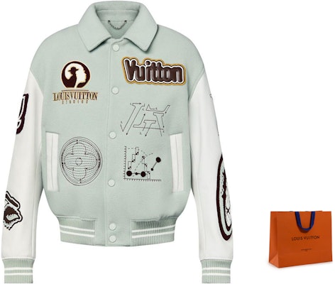 LOUIS VUITTON FW23 Jaket Besbol Hijau Monogram Cetakan Warna. 1ABZJP Cheap LOUIS VUITTON FW23 Jaket Besbol Hijau Monogram Cetakan Warna. 1ABZJP