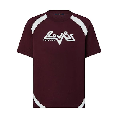 LOUIS VUITTON FW23 Monogram Print Crewneck Short Sleeve T-Shirt Red Brown Men 1ABXXB