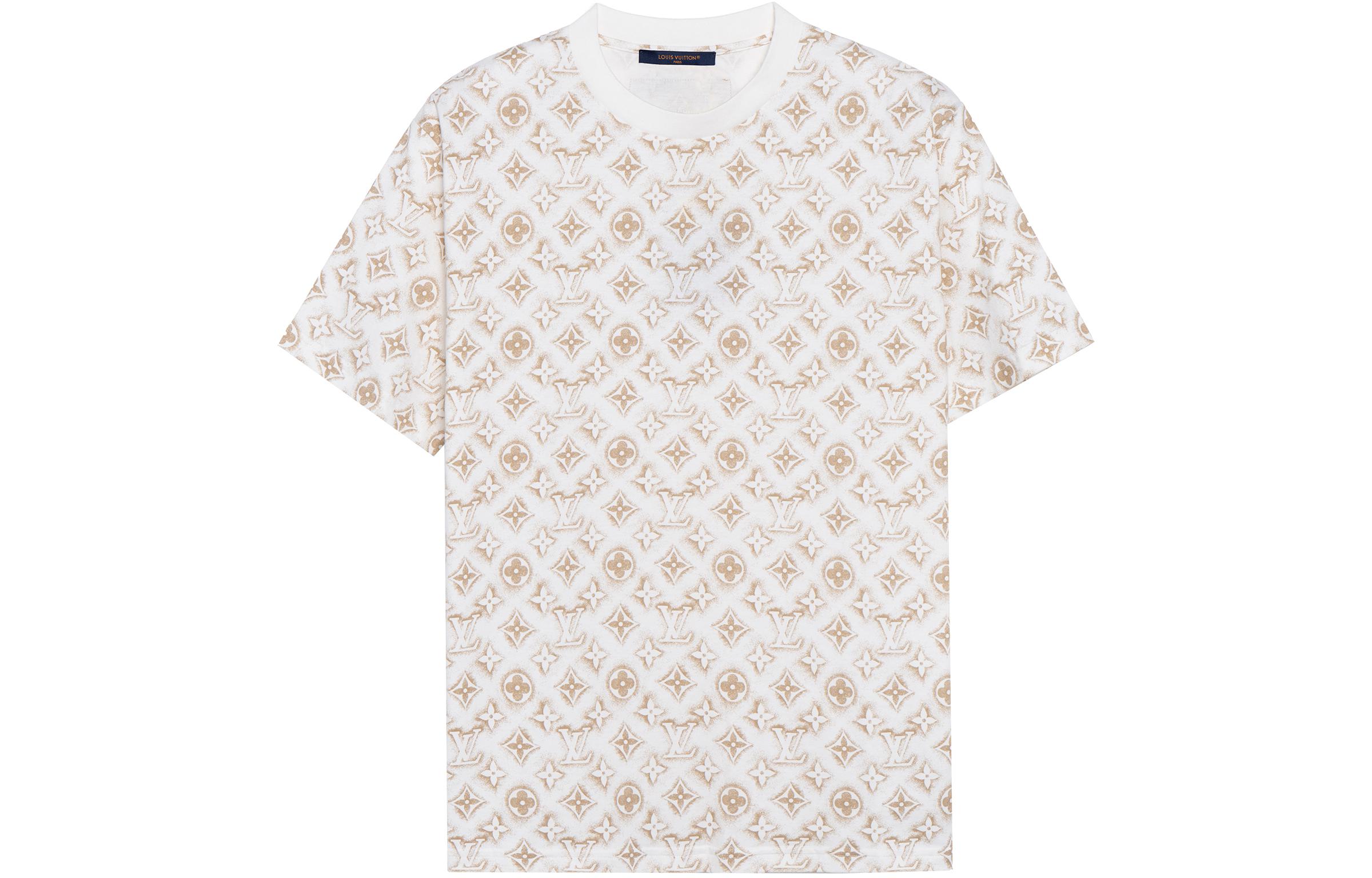 Order LOUIS VUITTON FW23 Monogram Print Crewneck T-Shirt Beige  Tee. 1ABJEA