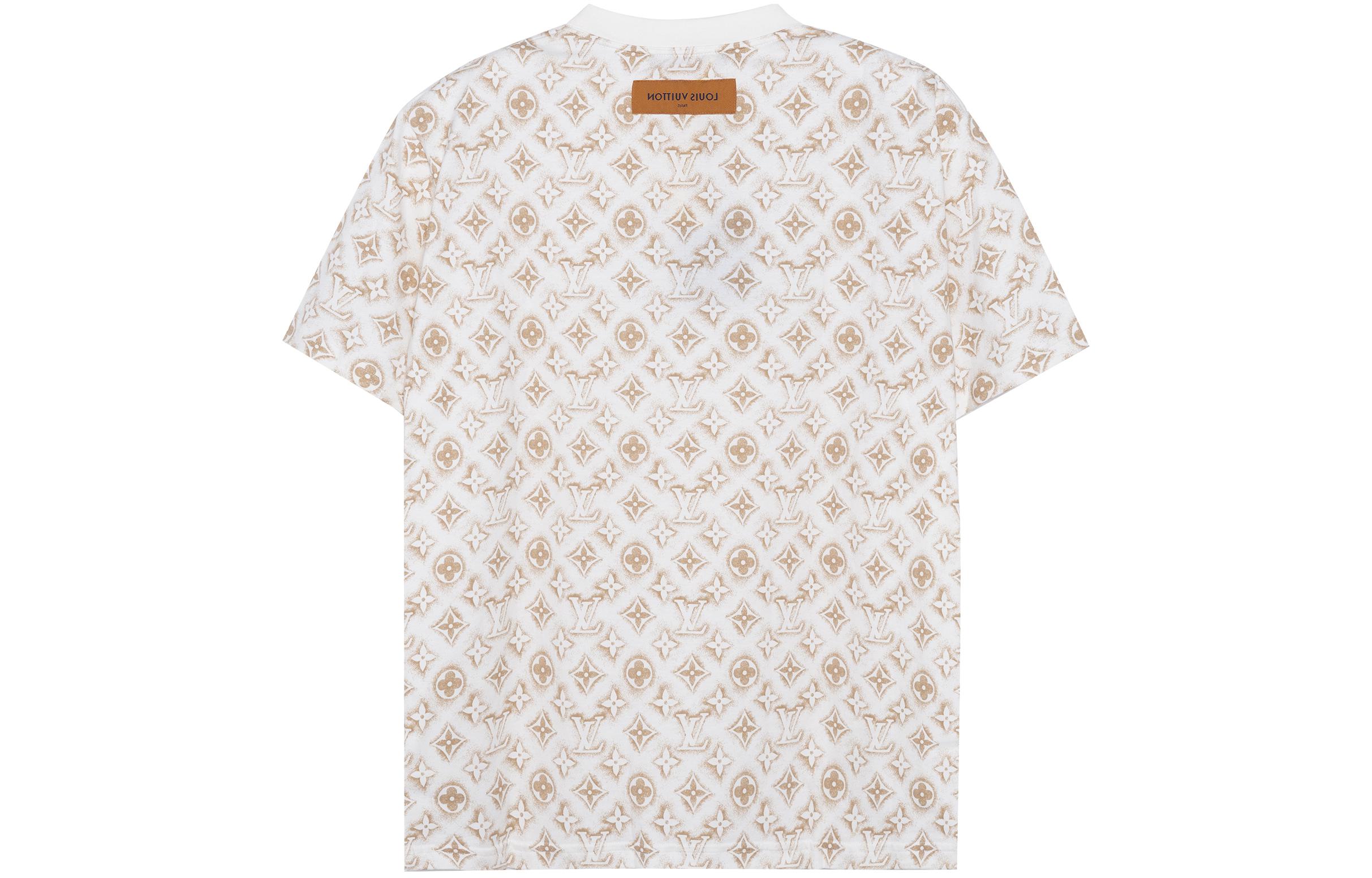 Lookbook LOUIS VUITTON FW23 Monogram Print Crewneck T-Shirt Beige  Tee. 1ABJEA