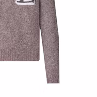 Shop 路易威登 FW23 男士淺棕色長袖印花字母毛衣 1AF326