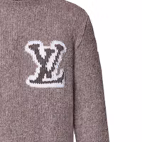 Details for 路易威登 FW23 男士淺棕色長袖印花字母毛衣 1AF326