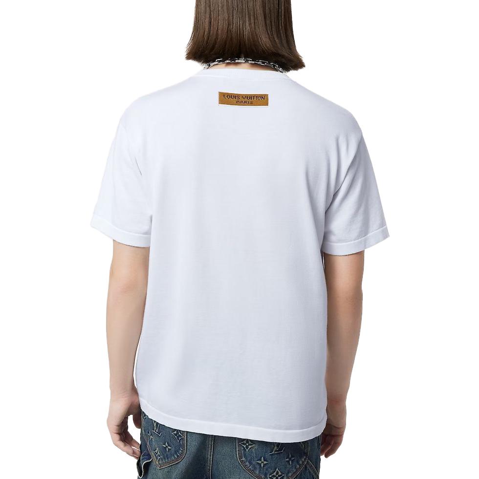 Shop LOUIS VUITTON FW23 Kaos Pendek Monogram Crewneck Putih 1ABJ8F