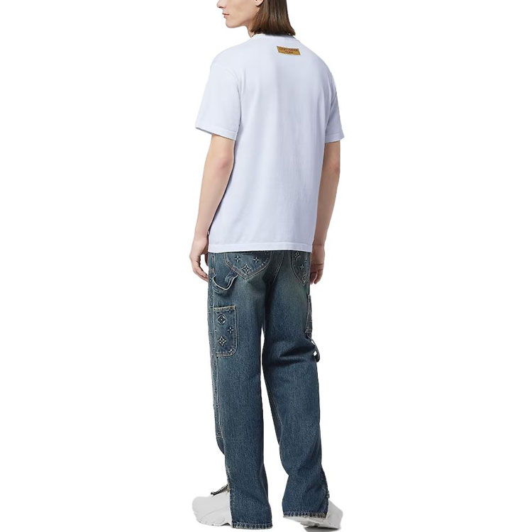 Details for LOUIS VUITTON FW23 Kaos Pendek Monogram Crewneck Putih 1ABJ8F