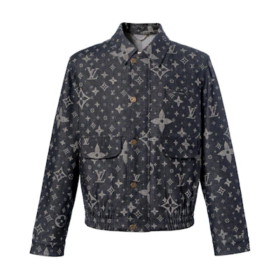 LOUIS VUITTON FW23 Monogram Starburst Logo Single-Breasted Jacket Black . 1AF316