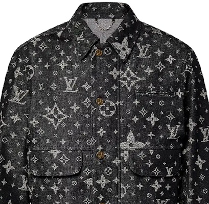 路易威登FW23單排扣外套黑色印花Monogram Starburst標誌款式 1AF316 Shop 路易威登FW23單排扣外套黑色印花Monogram Starburst標誌款式 1AF316