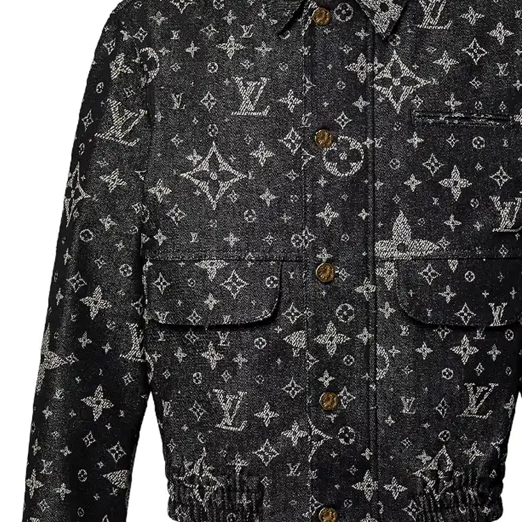 Purchase 路易威登FW23單排扣外套黑色印花Monogram Starburst標誌款式 1AF316