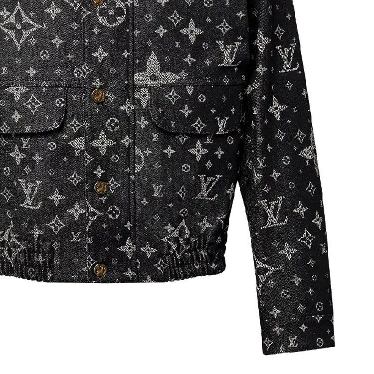 Details for 路易威登FW23單排扣外套黑色印花Monogram Starburst標誌款式 1AF316