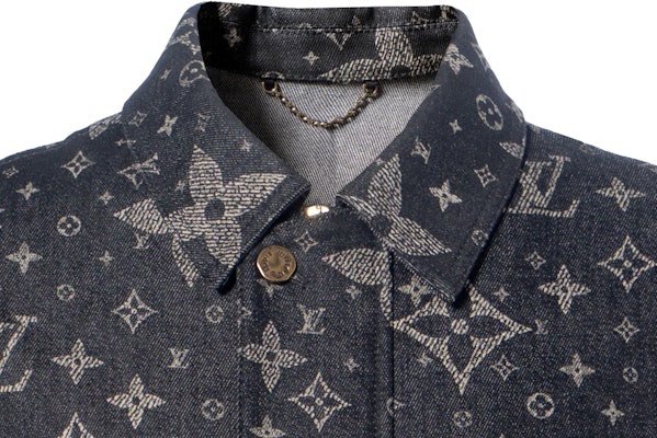 路易威登FW23單排扣外套黑色印花Monogram Starburst標誌款式 1AF316 Cheap 路易威登FW23單排扣外套黑色印花Monogram Starburst標誌款式 1AF316