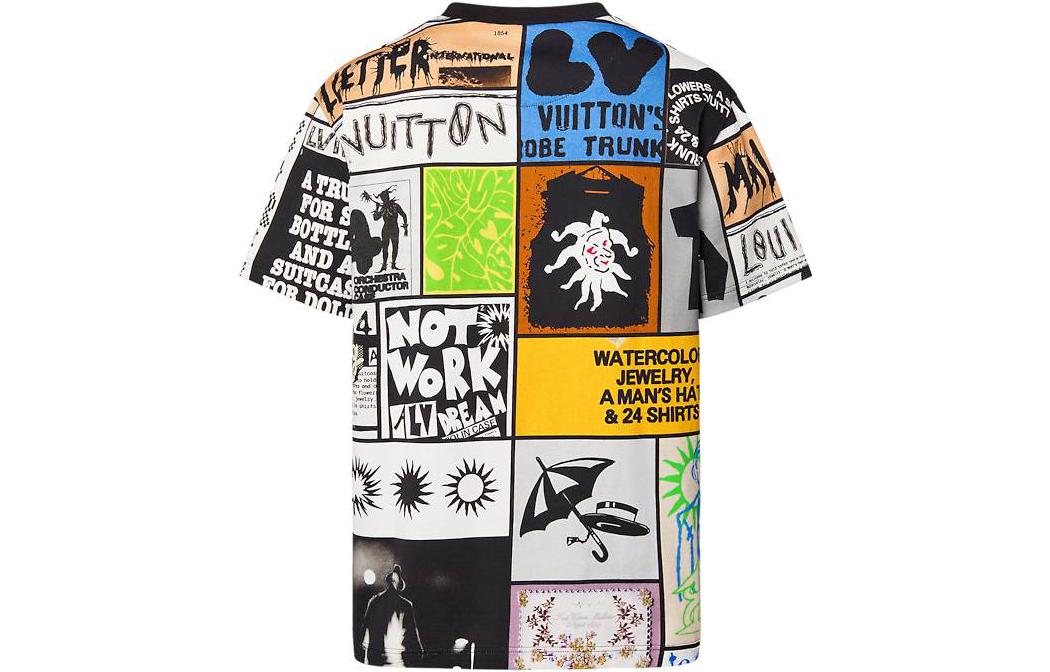 Lookbook LOUIS VUITTON FW23 Multicolor Printed Crewneck Short Sleeve T-Shirt Mens. 1AFB84