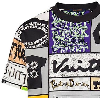 LOUIS VUITTON FW23 Multicolor Printed Crewneck Short Sleeve T-Shirt Mens. 1AFB84 Purchase LOUIS VUITTON FW23 Multicolor Printed Crewneck Short Sleeve T-Shirt Mens. 1AFB84